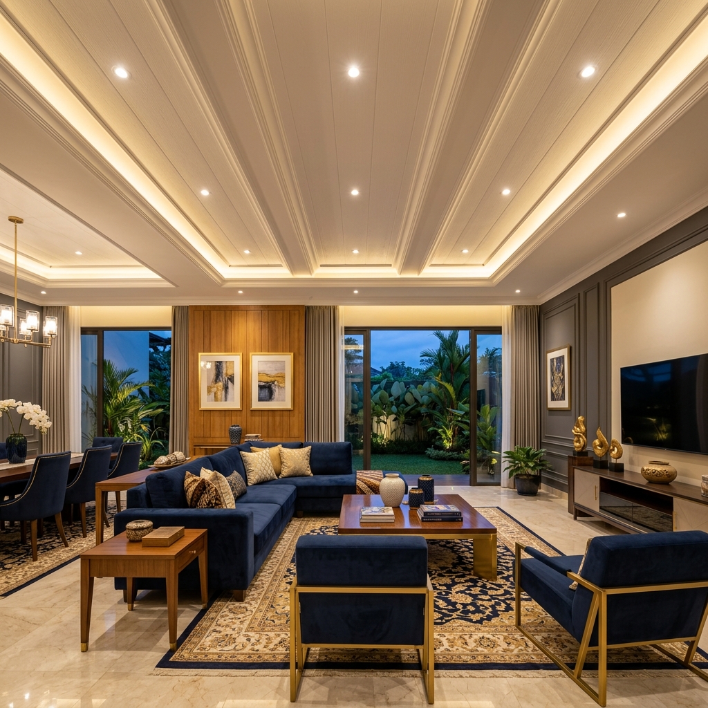 Galeri proyek plafon interior mewah